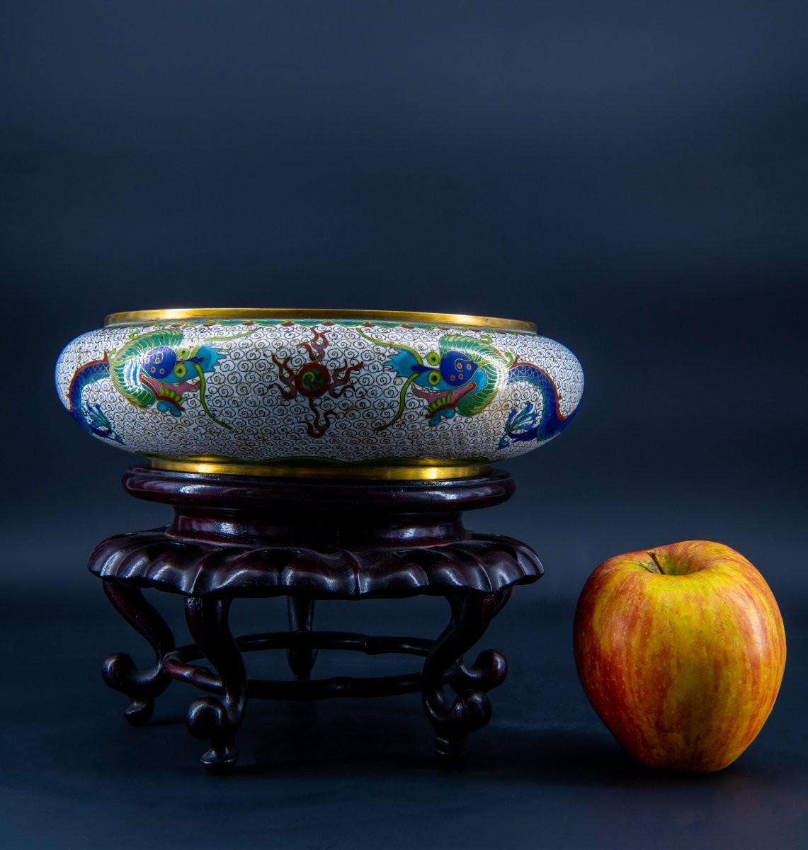 Coupe Chinoise Cloisonnée, Fin XIXe Siècle-photo-5