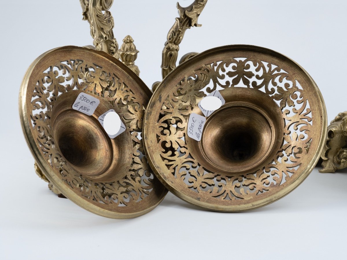 Pair Of Athenian Incense Burners, 19th Century-photo-3