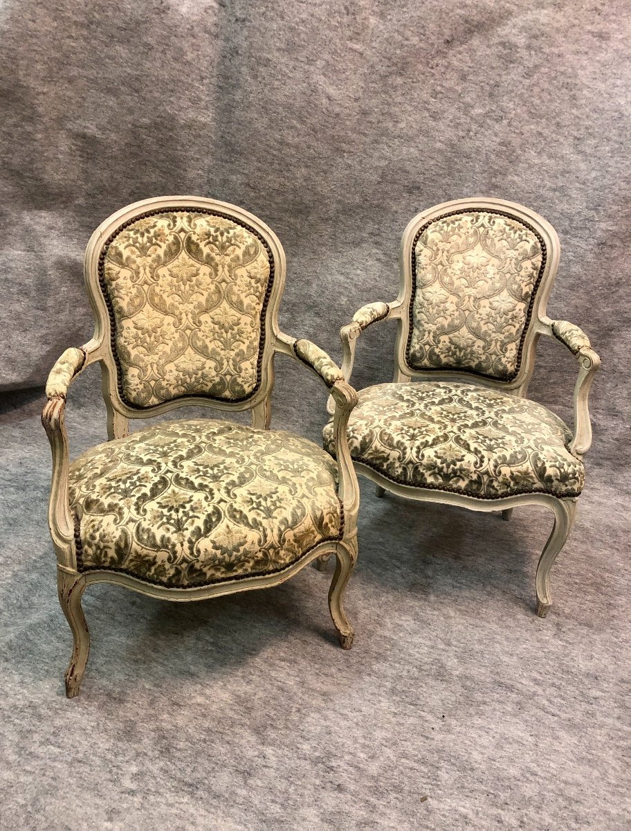 Suite Of Four (4) Medallion Armchairs, Mid 19th Century-photo-1