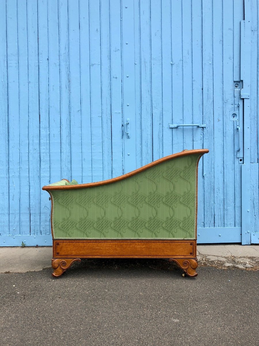 Charles X Daybed In Speckled Maple, 19th Century-photo-3