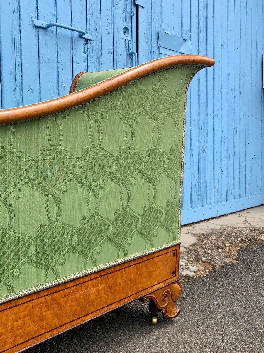 Charles X Daybed In Speckled Maple, 19th Century-photo-4