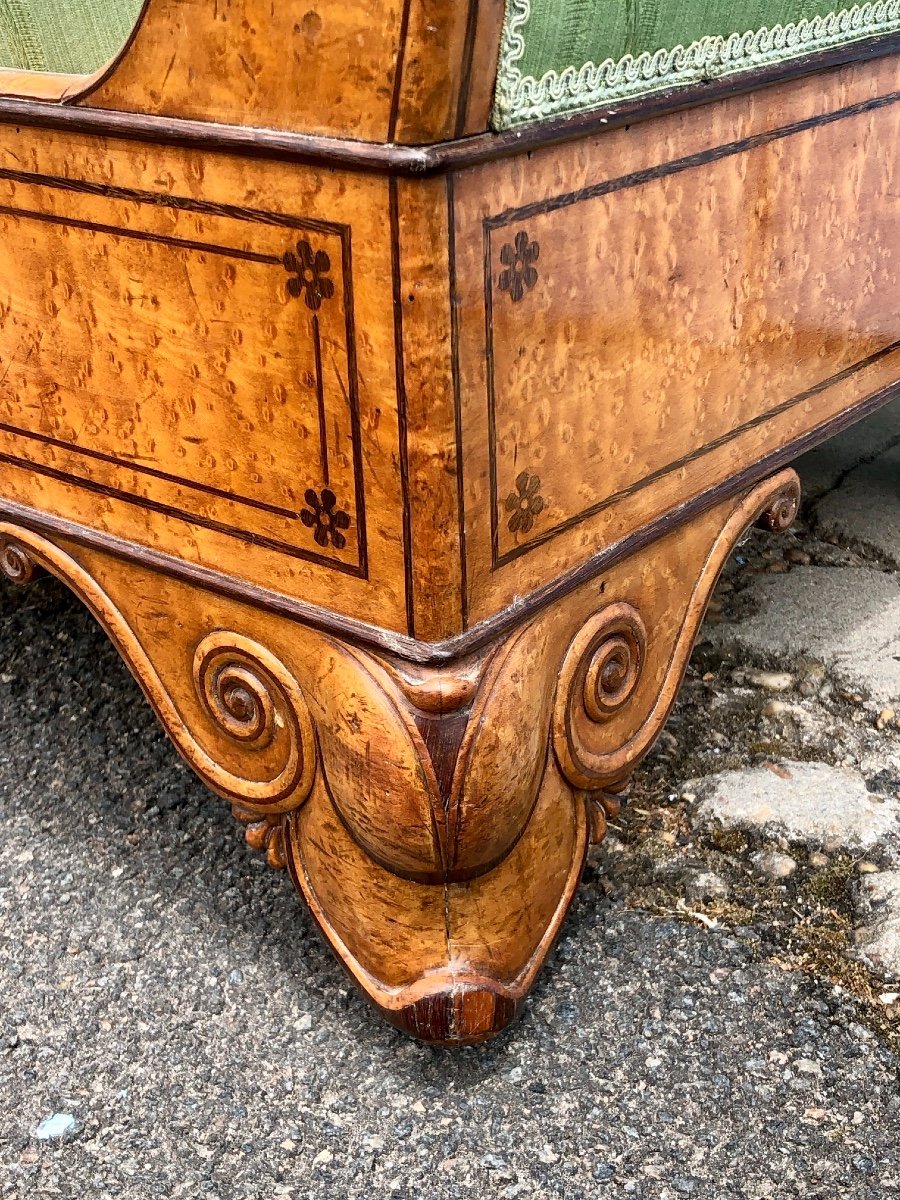 Charles X Daybed In Speckled Maple, 19th Century-photo-6