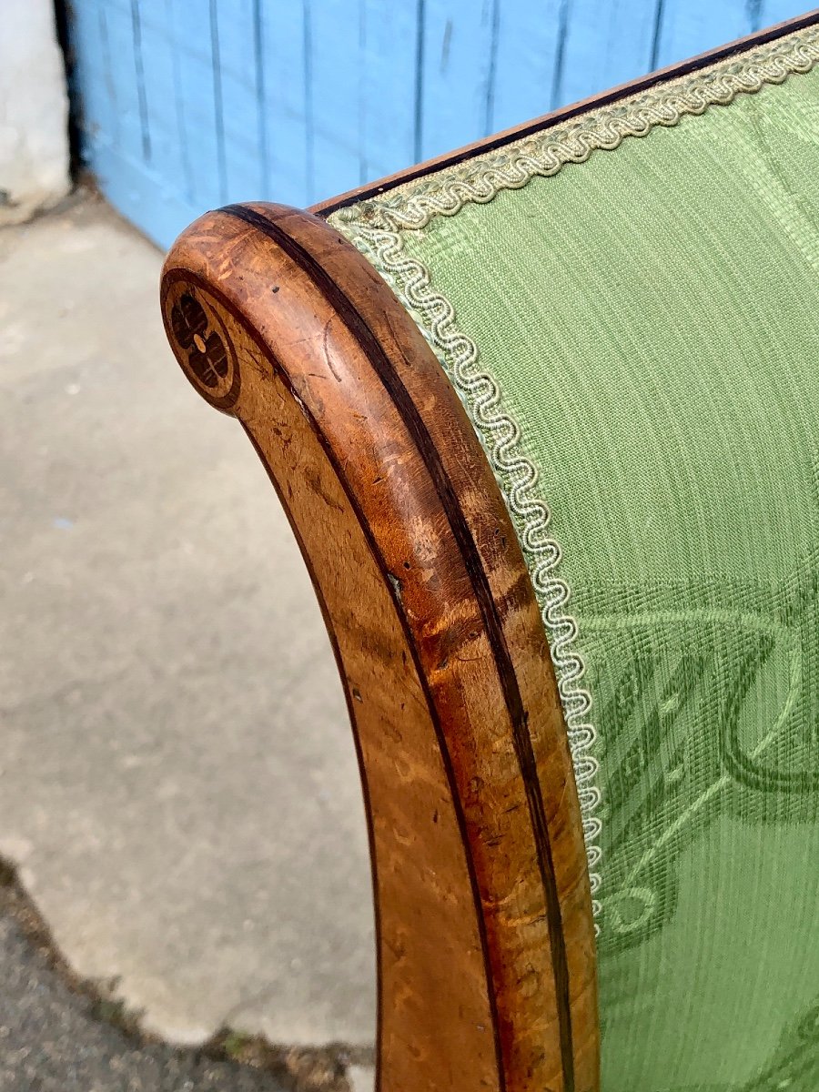 Charles X Daybed In Speckled Maple, 19th Century-photo-8