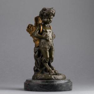Bronze Of A Child Faun, After Claude Michel Dit Clodion (1738-1814), 19th Century