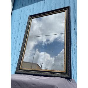 Napoleon III Mirror In Blackened Wood, 19th Century