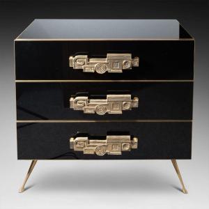 Murano Glass Chest Of Drawers, 20th Century