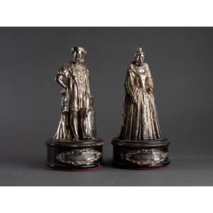 Silvered Bronze Sculptures, 19th Century