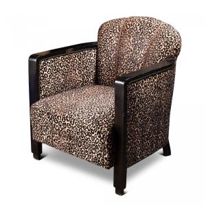 Leopard Upholstered Armchair, Mid-20th Century