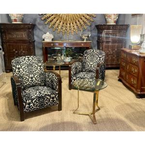 Pair Of French Art Deco Armchairs, 20th Century