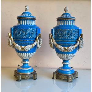 Pair Of Porcelain Vases, 19th Century