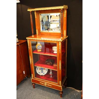 Showcase Empire Period Mahogany And Gilt Bronze.