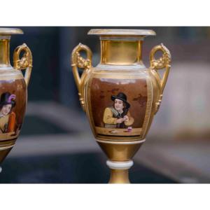 Paire de vases. Empire, début XIXe siècle