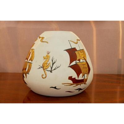 A Hand Painted And Numbered Vase, Twentieth Century