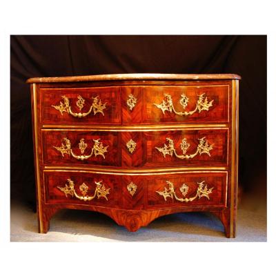 Commode Stamped Schwingkens, XVIIIth Century (late Regency, Early Louis XV)