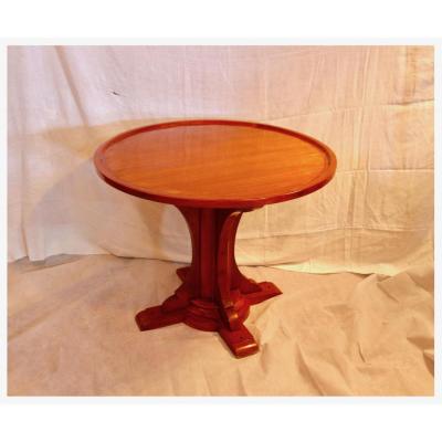Boat Mahogany Table / Pedestal Table, XXth Century