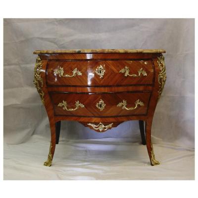 Commode Marquetée, XVIIIe Siècle (fin Régence)