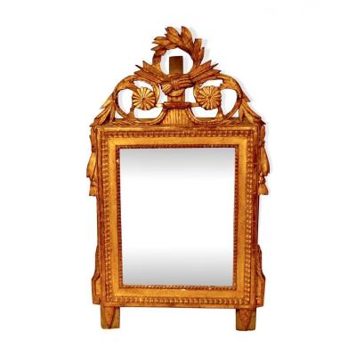 Louis XVI Gilded Wood Mirror, 18th Century