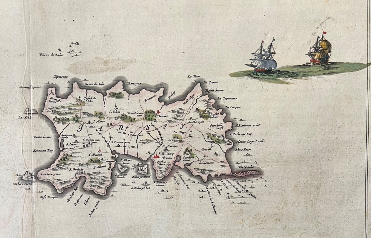 Guernsey And Jersey Map By Blaeu 1662-photo-4