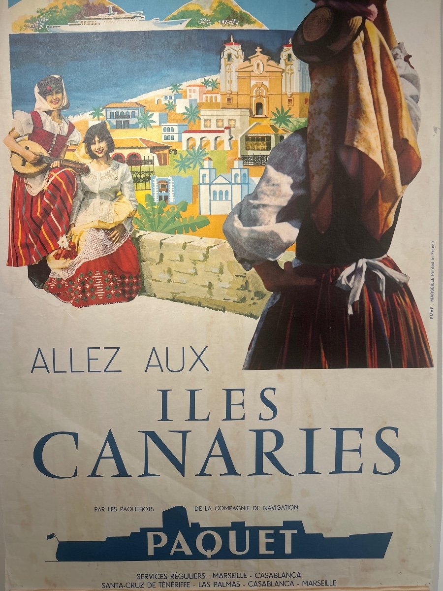 Compagnie Paquet Poster “go To The Canary Islands”-photo-2