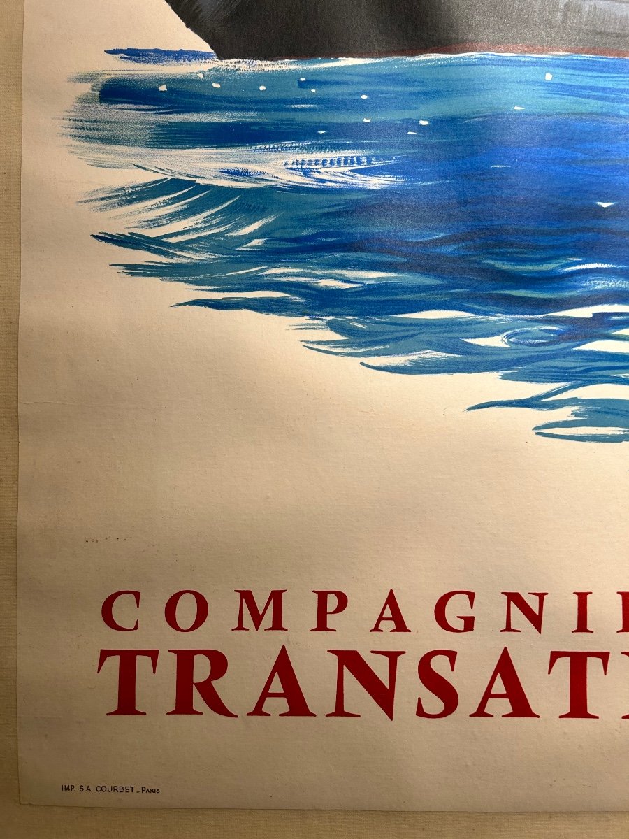 According To Roger Chapelet, Poster General Transatlantic Company Marseille, Algeria, Tunisia-photo-4