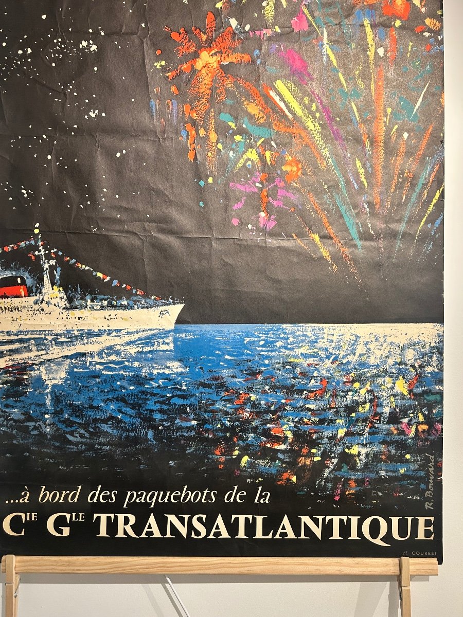 d'Après René Bouvard, Affiche " C'est Toujours La Fête... A Bord Des Paquebots De La Cgt"-photo-2