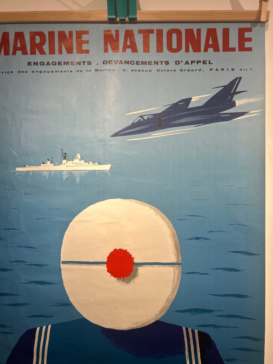 D’après Jean Desaleux, Affiche En Couleur Pour L’engagement Dans La Marine Nationale Vers 1950-photo-2