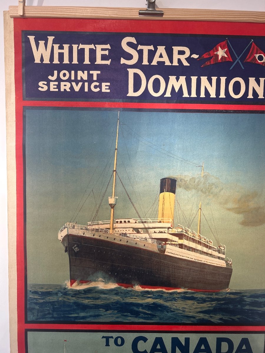 D’après Norman Wilkinson, Affiche En Couleur Pour La White Star Line -photo-4