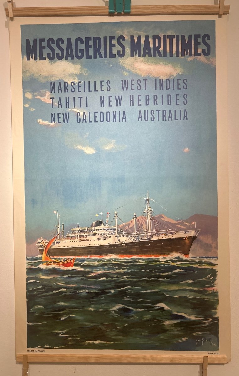 According To Jean Des Gachond, Poster For The Maritime Messageries Company