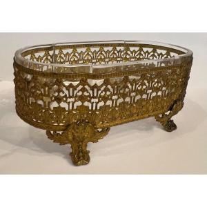 Jardiniere Bronze Dore Epoque XIX Em Siecle