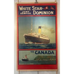 D’après Norman Wilkinson, Affiche En Couleur Pour La White Star Line 