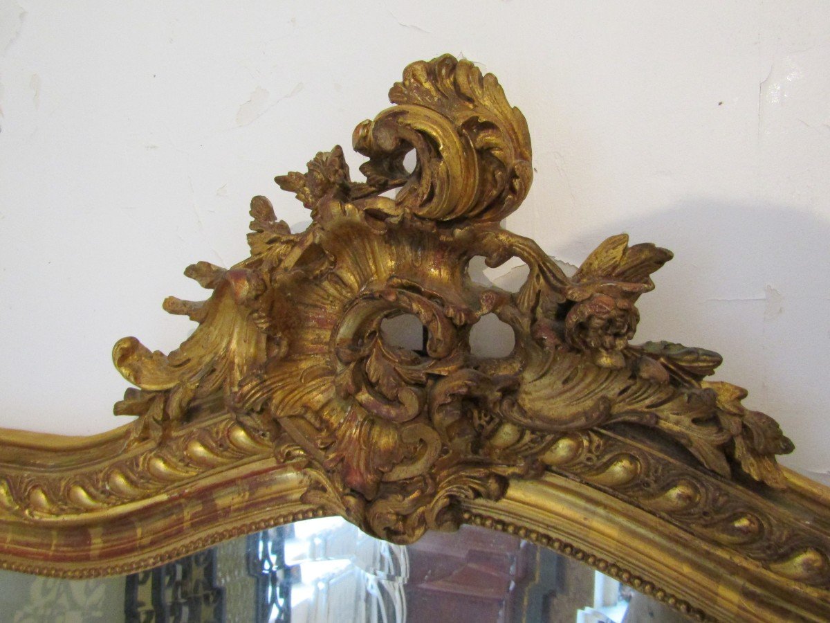 Miroir Doré Louis XV-photo-2