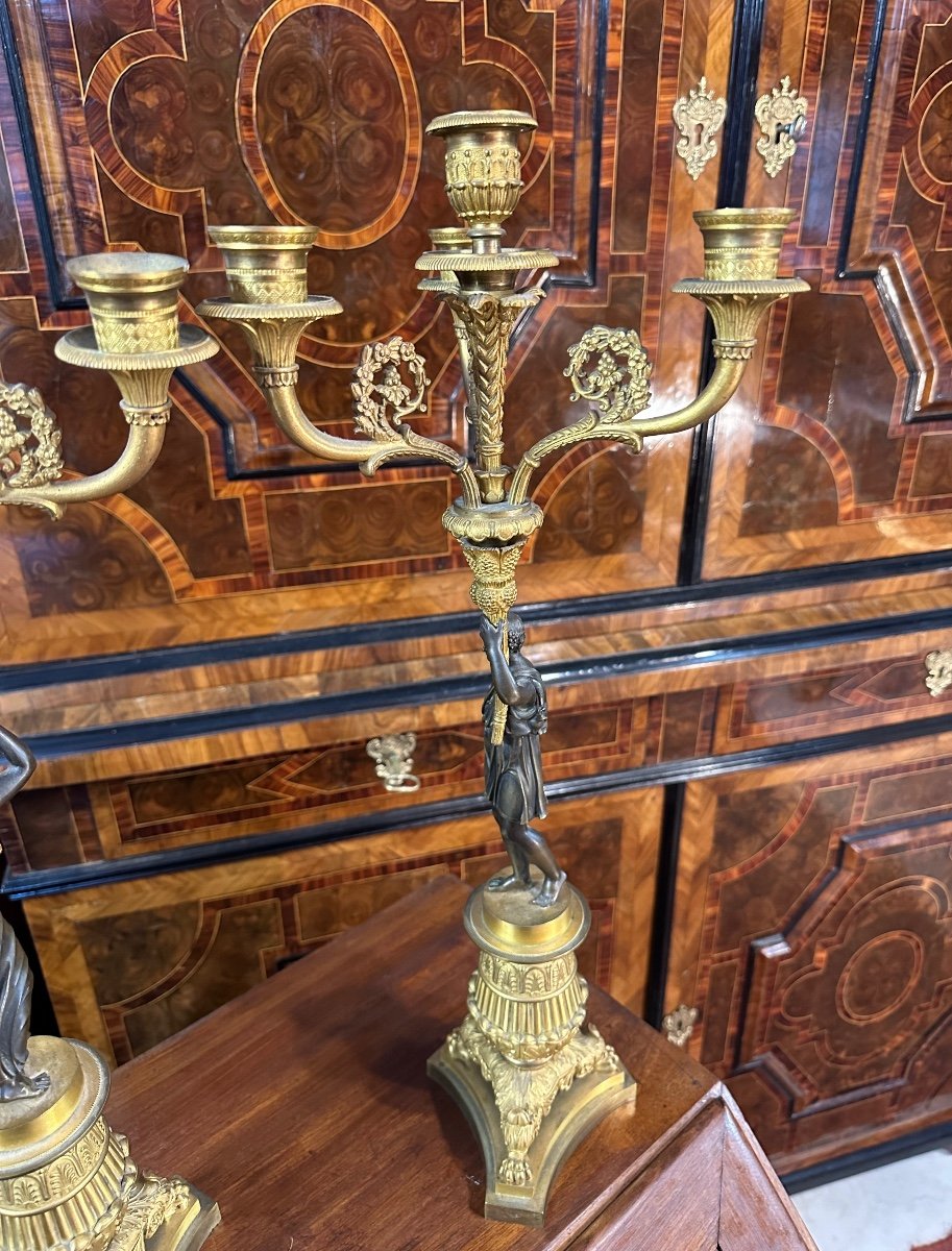 Pair Of Empire Period Candelabra-photo-6