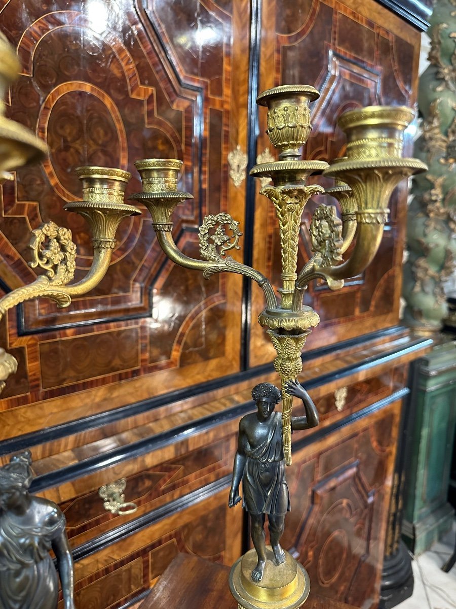 Pair Of Empire Period Candelabra-photo-7