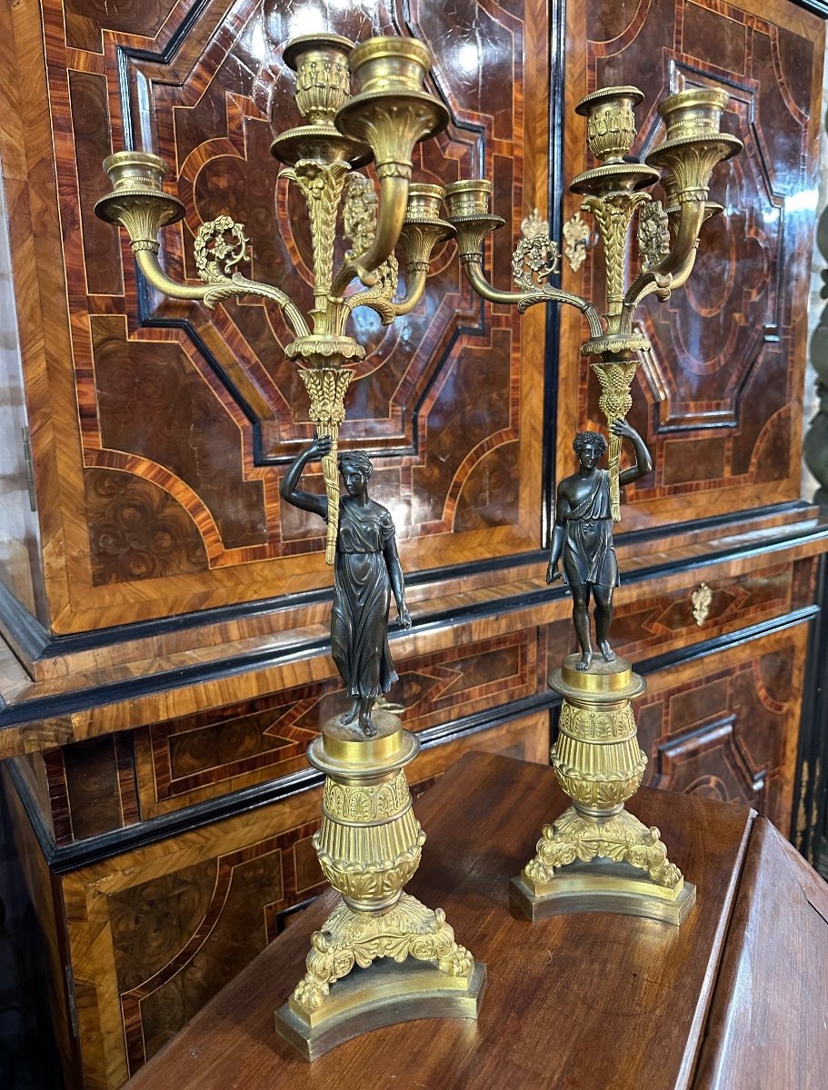 Pair Of Empire Period Candelabra