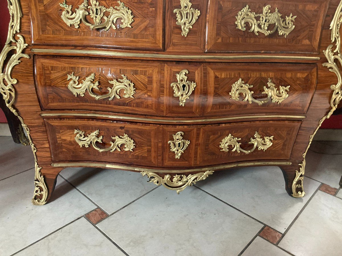 COMMODE TOMBEAU LOUIS XV -  EPOQUE XVIII-photo-2