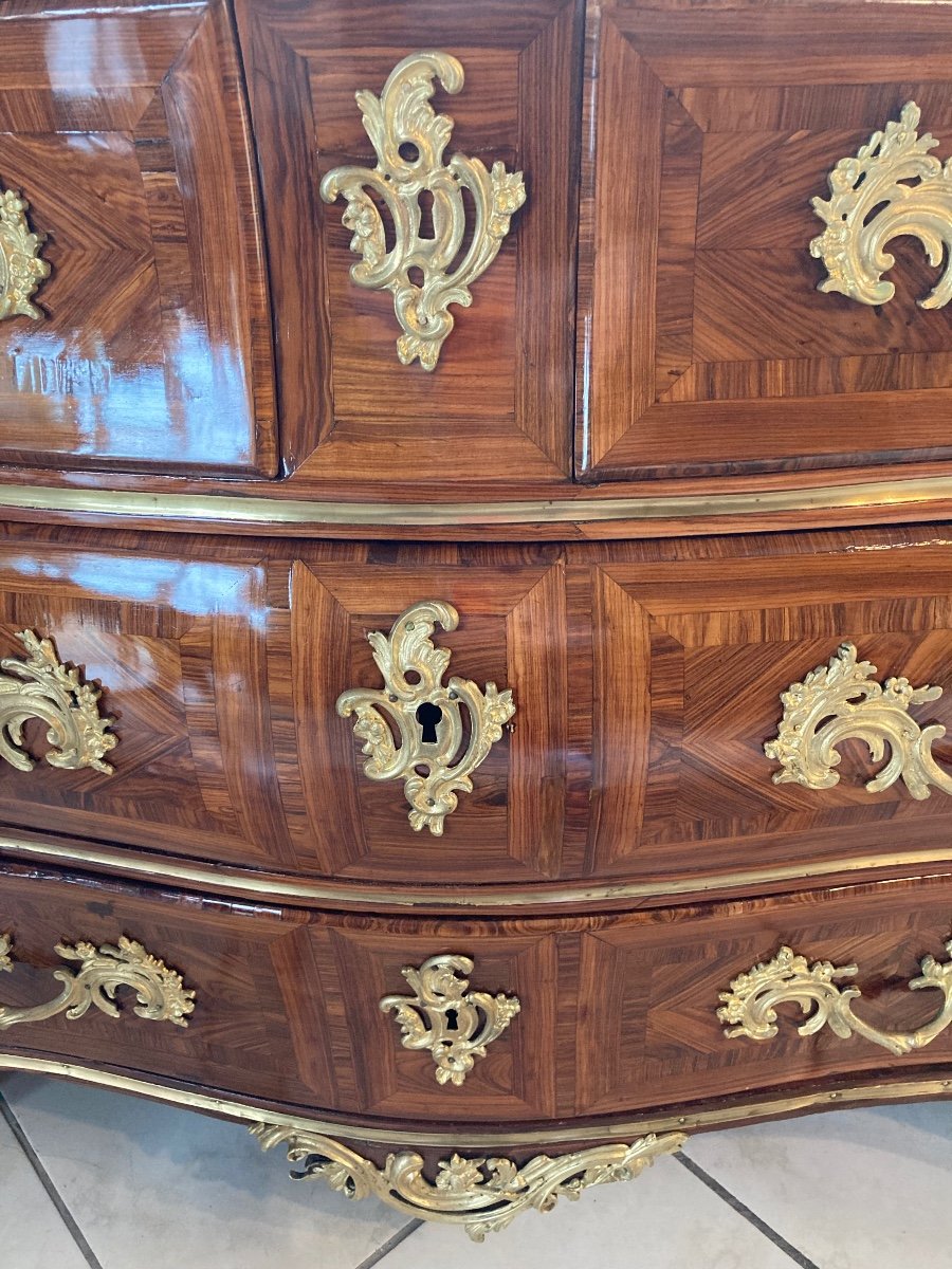 COMMODE TOMBEAU LOUIS XV -  EPOQUE XVIII-photo-4