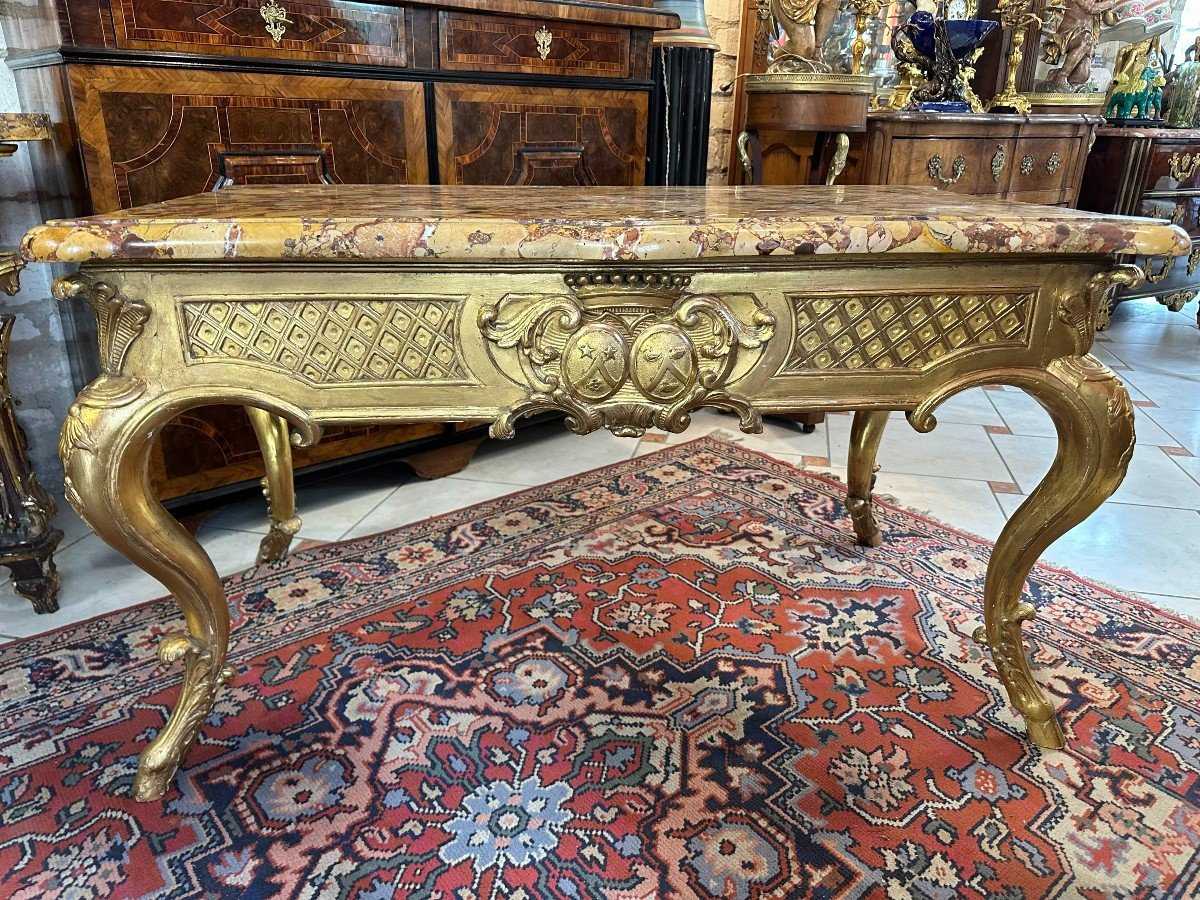 18th Century Golden Wood Console Table