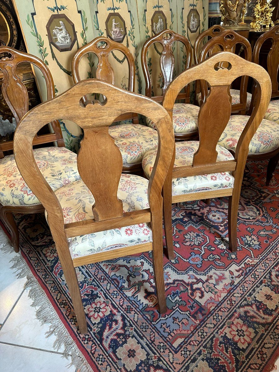 Suite Of Eight Louis Philippe Chairs In Solid Mahogany-photo-4