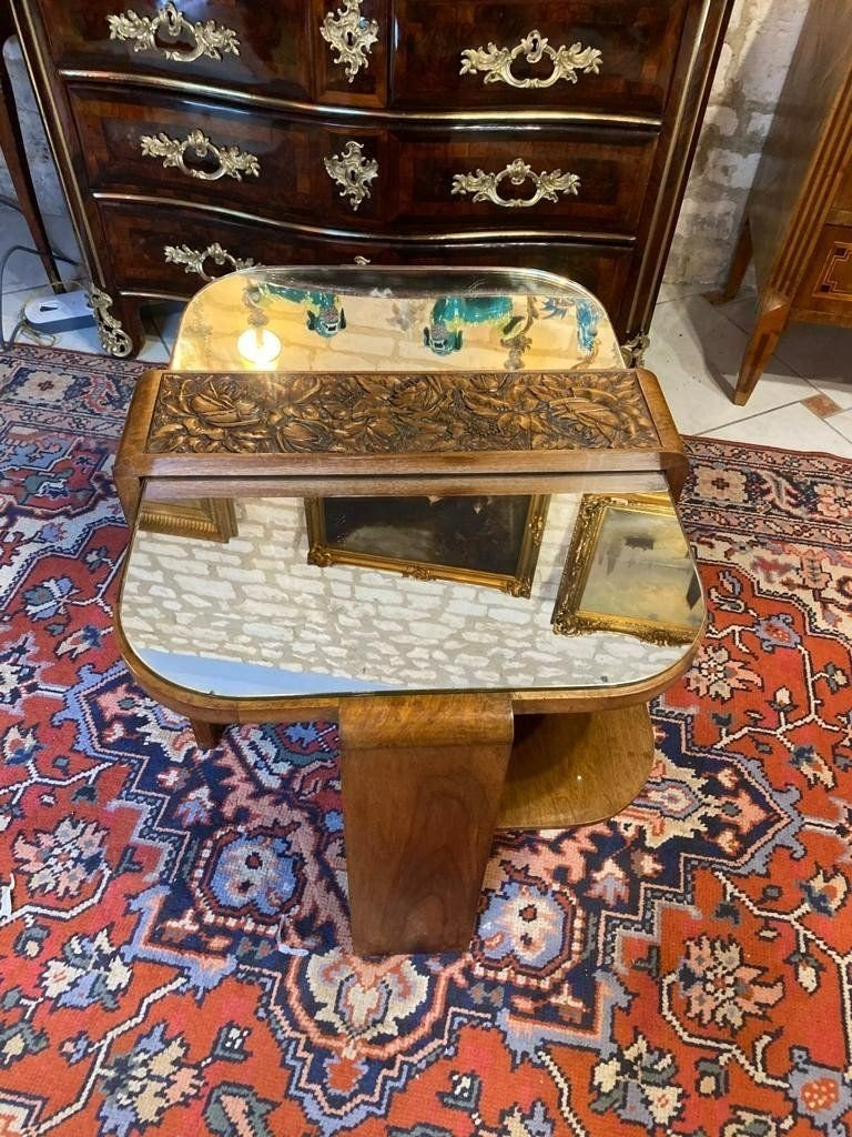 TABLE BASSE EN VERRE ART DECO ANNEE 30-photo-2