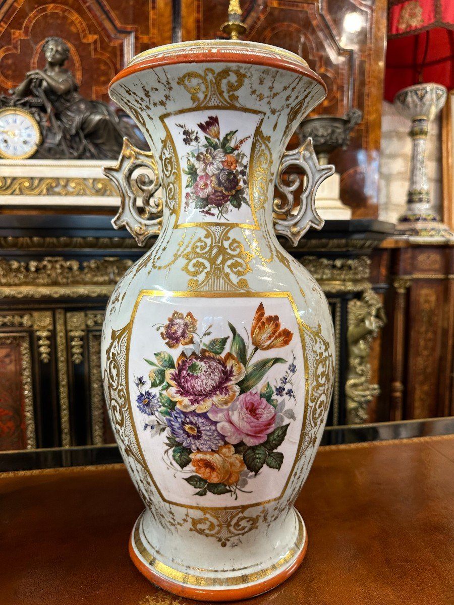 Pair Of Bayeux Porcelain Vases-photo-2