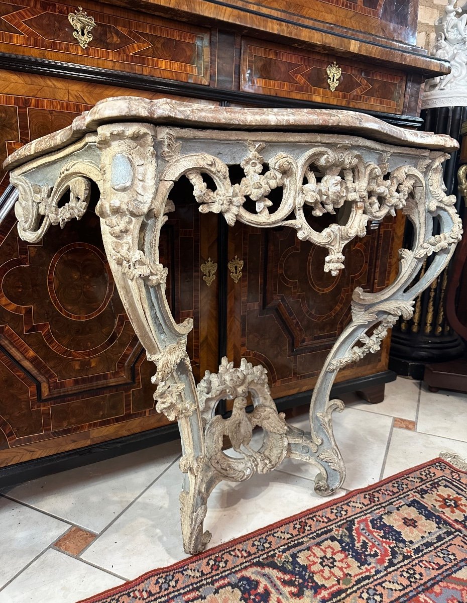 CONSOLE D'APPLIQUE EPOQUE LOUIS XV-photo-2