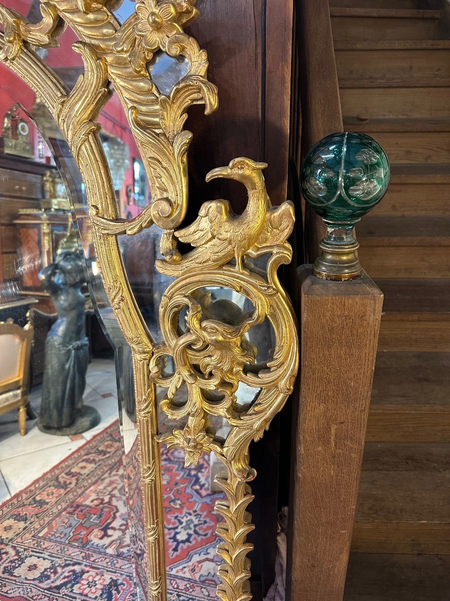 Important Regency Style Parclosed Mirror From The Napoleon III Period-photo-4