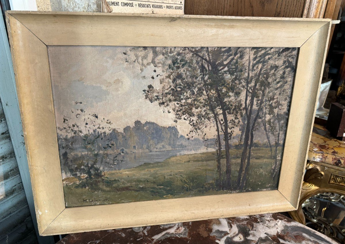 Oil On Canvas Signed M. Le Piepvre