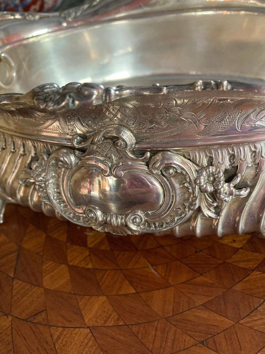 Louis XV Style Sterling Silver Table Planter-photo-5