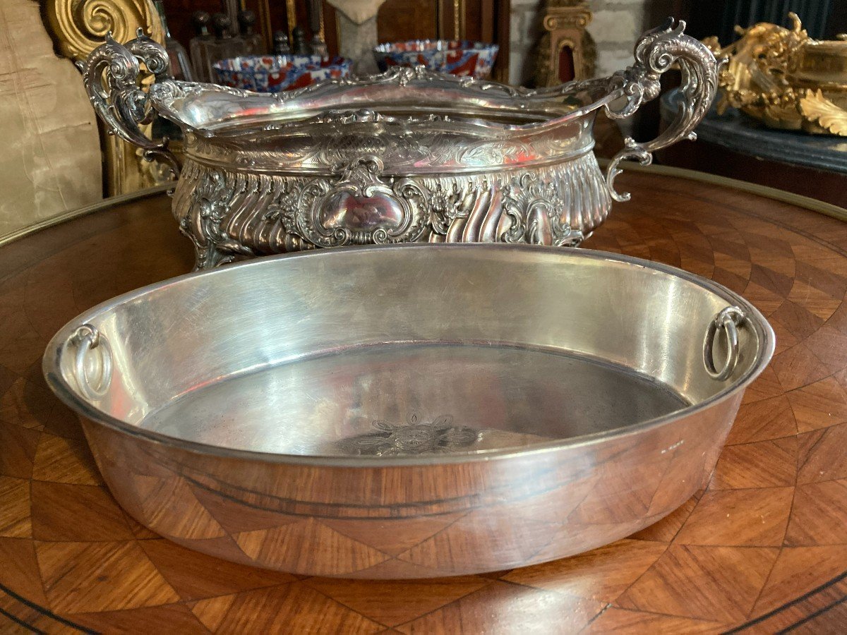 Louis XV Style Sterling Silver Table Planter-photo-6