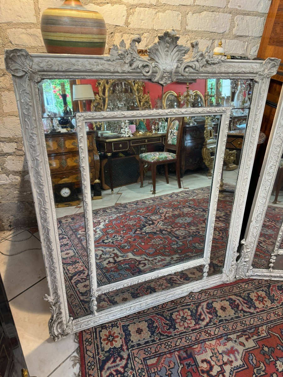 Pair Of Louis XV Pareclosed Mirrors-photo-2