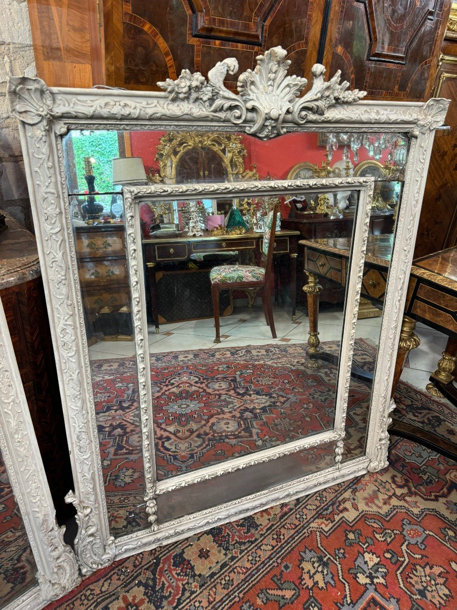 Pair Of Louis XV Pareclosed Mirrors-photo-3