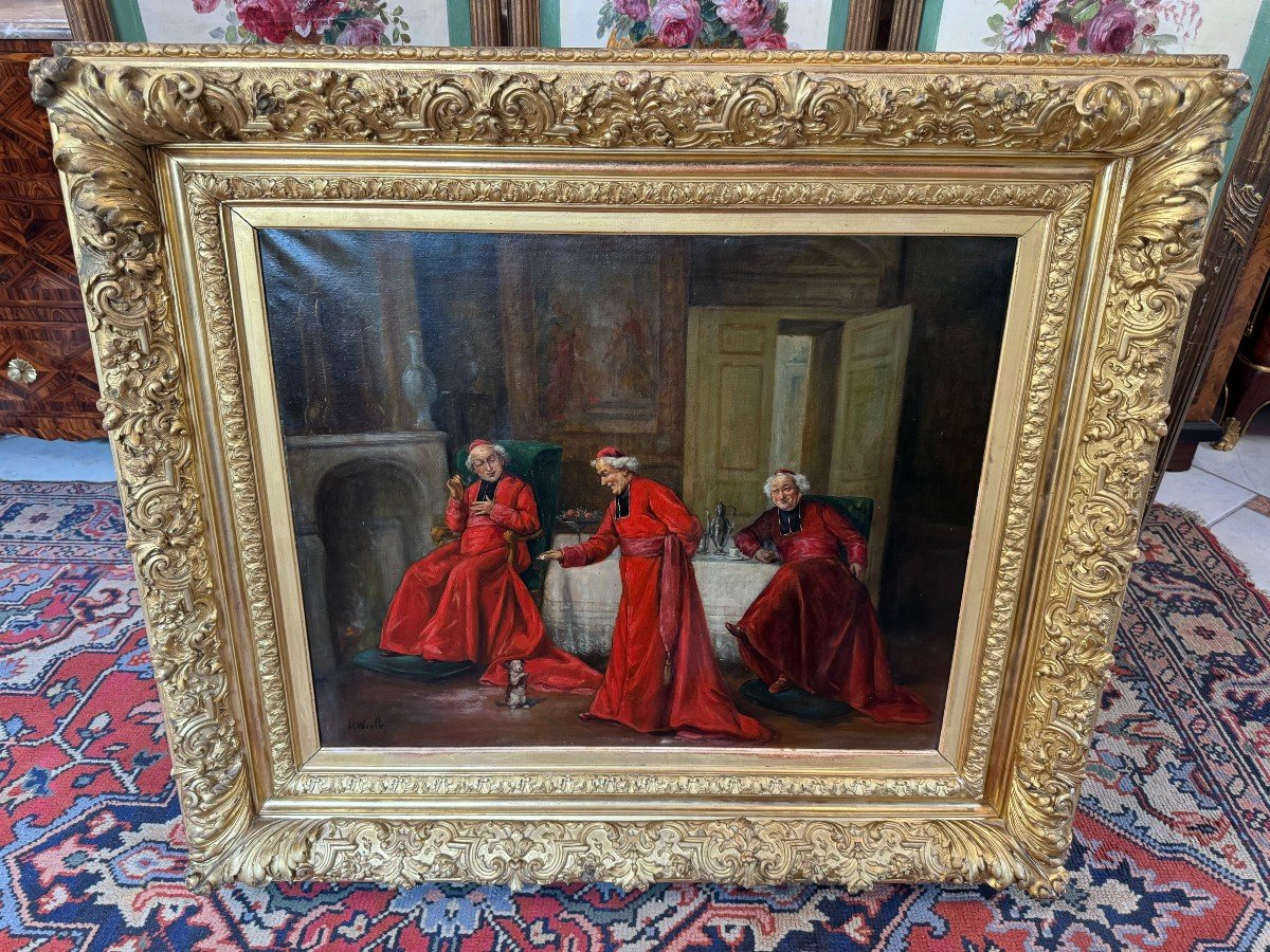 19th C. Painting Representing Cardinals