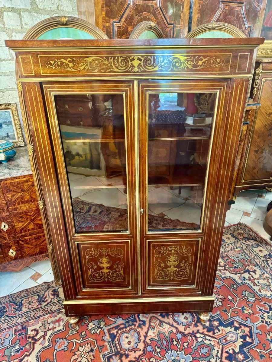 Library - Louis XVI Style Display Cabinet-photo-5