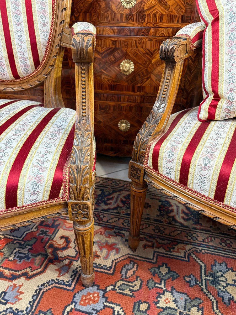 SALON CINQ PIECES DE STYLE LOUIS XVI-photo-1